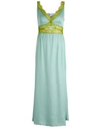 Never Fully Dressed - Mimi Lace-Trim Satin Midi Dress - Lyst