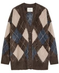 Lisa Yang - Elaria Argyle Brushed Cashmere Cardigan - Lyst