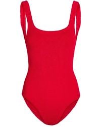 Hunza G - Coverage Square-Neck Crinkle Swimsuit - Lyst