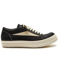 Rick Owens - Suede And Leather Sneakers - Lyst