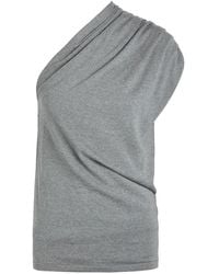 ARMARIUM - Marcella One-Shoulder Wool And Cashmere-Blend Top - Lyst