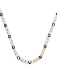 Crystal Haze Jewelry - Serena X Evil Eye Crystal-embellished 18kt Gold-plated Necklace - Lyst
