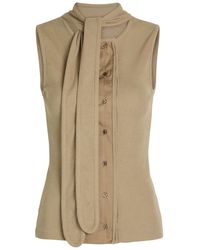 Lemaire - Scarf-Effect Cotton-Blend Top - Lyst