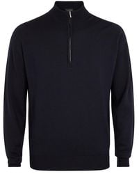 John Smedley - Tapton Half-Zip Merino Wool Jumper - Lyst