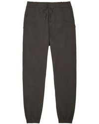 Saint Laurent - Logo-Embroidered Cotton Sweatpants - Lyst