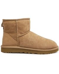 UGG - Classic Mini Ii Suede Cold Weather Shearling Boots - Lyst