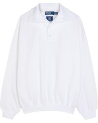 Polo Ralph Lauren - Embroidered Cotton-Blend Polo Sweatshirt - Lyst