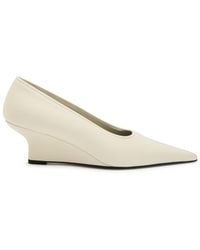 TOTEME - Pointed Nappa Leather Wedge Pumps - Lyst