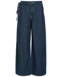 Damson Madder - Augusta Ruffled Straight-Leg Jeans - Lyst