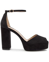 Stuart Weitzman - Sabrina 110 Suede Platform Sandals - Lyst
