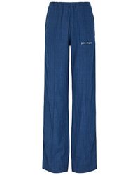 Palm Angels - Striped Chambray Track Pants - Lyst