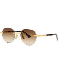 Bottega Veneta - Glaze Rimless Round-Frame Sunglasses - Lyst