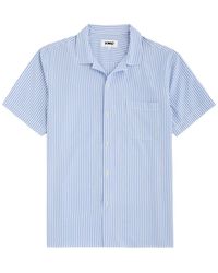 YMC - Malick Striped Woven Shirt - Lyst