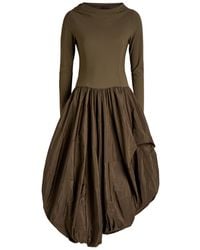 High - Audacious Stretch-Jersey And Shell Midi Dress - Lyst