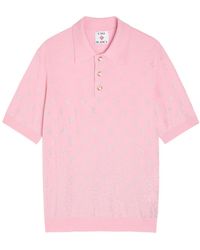 CASABLANCA - Crystal-Embellished Merino Wool Polo Shirt - Lyst