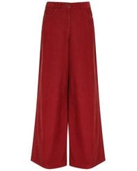 The Row - Chan Wide-Leg Corduroy Trousers - Lyst