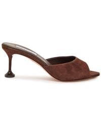 Aquazzura - Bisous 65 Suede Mules - Lyst