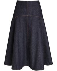 Jacquemus - La Triangle De-Nîmes Panelled Midi Skirt - Lyst