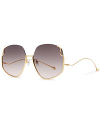 For Art's Sake - Drape 18kt -plated Butterfly-frame Sunglasses - Lyst