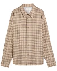FRAME - Wool And Silk-Blend Flannel Overshirt - Lyst