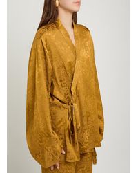 Delos - Tao Textured Jacquard Satin Wrap Shirt - Lyst