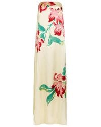 Rebecca Vallance - Sunblush Bloom Floral-Print Silk Maxi Dress - Lyst