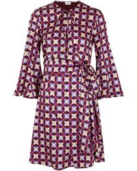 Marella - Norcia Printed Satin Mini Dress - Lyst
