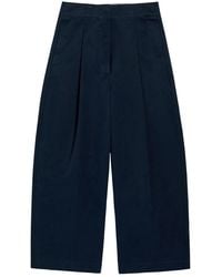 Studio Nicholson - Peached Wide-Leg Cotton-Twill Trousers - Lyst