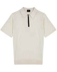 PS by Paul Smith - Knitted Cotton Polo Shirt - Lyst