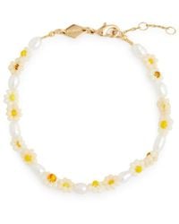 Anni Lu - Daisy 18kt Gold-plated Beaded Bracelet - Lyst