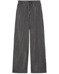Maria McManus - Striped Wide-Leg Satin Trousers - Lyst