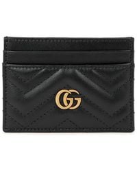 Gucci - gg Marmont Quilted Leather Card Holder - Lyst