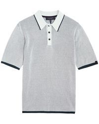 Rag & Bone - Harvey Knitted Cotton-Blend Polo Shirt - Lyst