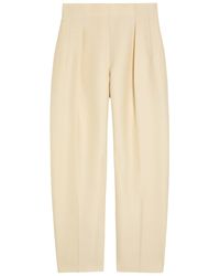 KHAITE - Somera Wool And Silk-Blend Trousers - Lyst