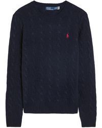 Polo Ralph Lauren - Cable-Knit Wool And Cashmere-Blend Jumper - Lyst