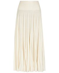 Alaïa - Textured Knit Midi Skirt - Lyst