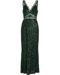 Never Fully Dressed - Mimi Sequin-Embellished Satin Maxi Dress - Lyst