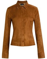 Stouls - Sanda Stretch-Suede Shirt - Lyst