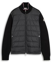 Moncler - Quilted Shell And Knit Jacket - Lyst