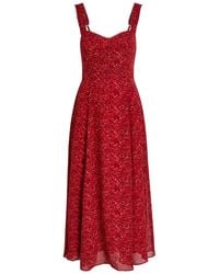 Reformation - Lela Floral-Print Georgette Midi Dress - Lyst
