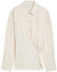 Lemaire - Twisted Cotton And Silk-Blend Shirt - Lyst