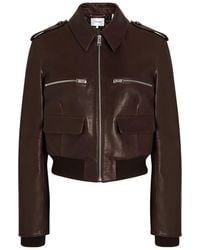 FRAME - The Aviator Quilted Leather Jacket - Lyst
