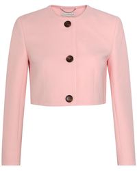 Emilia Wickstead - Lizette Wool-Crepe Cropped Jacket - Lyst