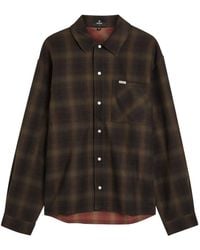 Represent - Reversible Plaid Cotton Shirt - Lyst