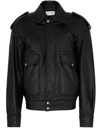 Saint Laurent - Leather Jacket - Lyst