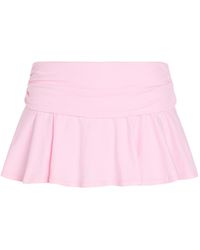 Skims - Foldover Stretch-Cotton Mini Skort - Lyst