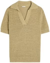 JOSEPH - Rian Knit Cotton-Blend Polo Top - Lyst