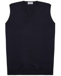 John Smedley - Hadfield Wool Vest - Lyst