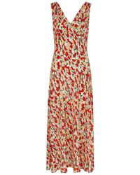 RIXO London - Sandrine Floral-print Silk Maxi Dress - Lyst