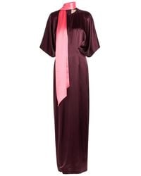 ROKSANDA - Sami Draped Satin Maxi Dress - Lyst